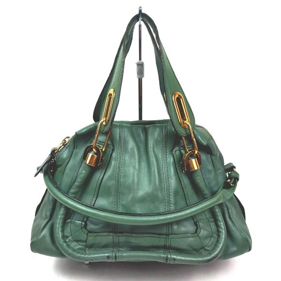 Chloe Handbags - Auth Chloe Hand Bag Leather Green #13263C24